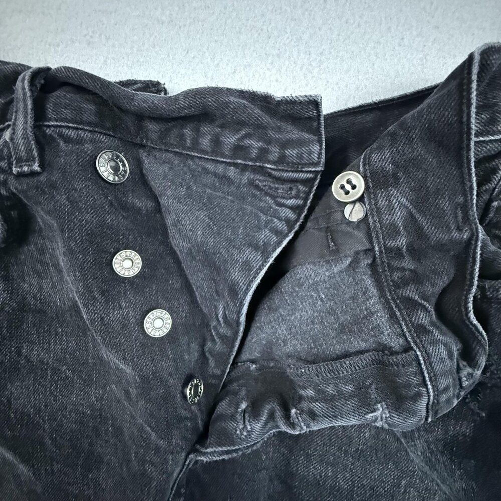 AGOLDE Shorts Women's 26‎ Black Criss Cross Button Fly Hitchhike Denim Organic - Picture 5 of 16